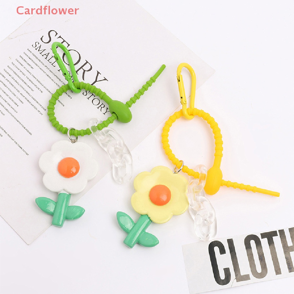 Móc Khóa Xe Hơi Đính 1 Bông Hoa Nhỏ Xinh Xắn Cho Nữ 1 Cái