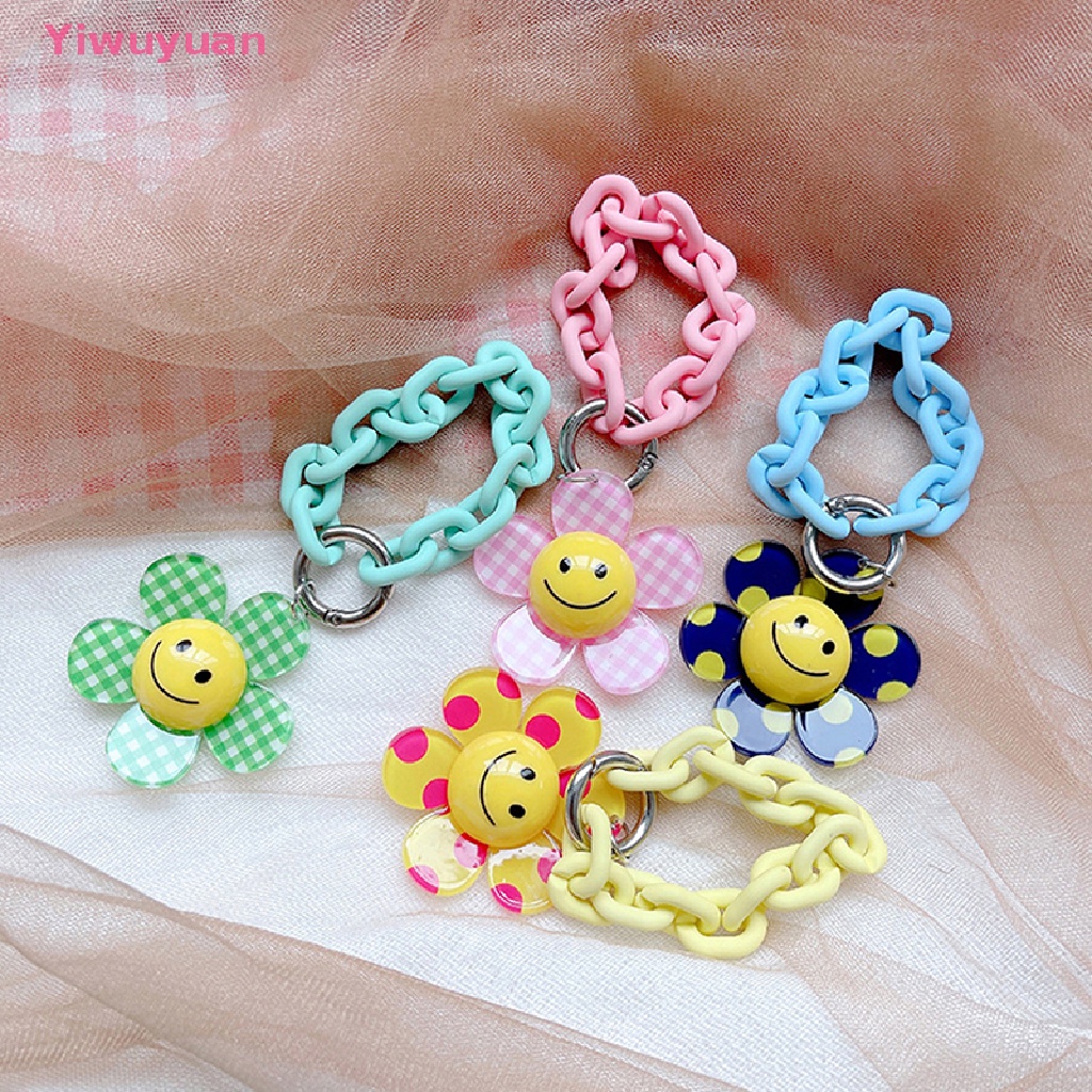 < Yiwuyuan > Móc Khóa Acrylic Hình Hoa Hướng Dương Dễ Thương Phụ Kiện Túi Xách Nữ Mới