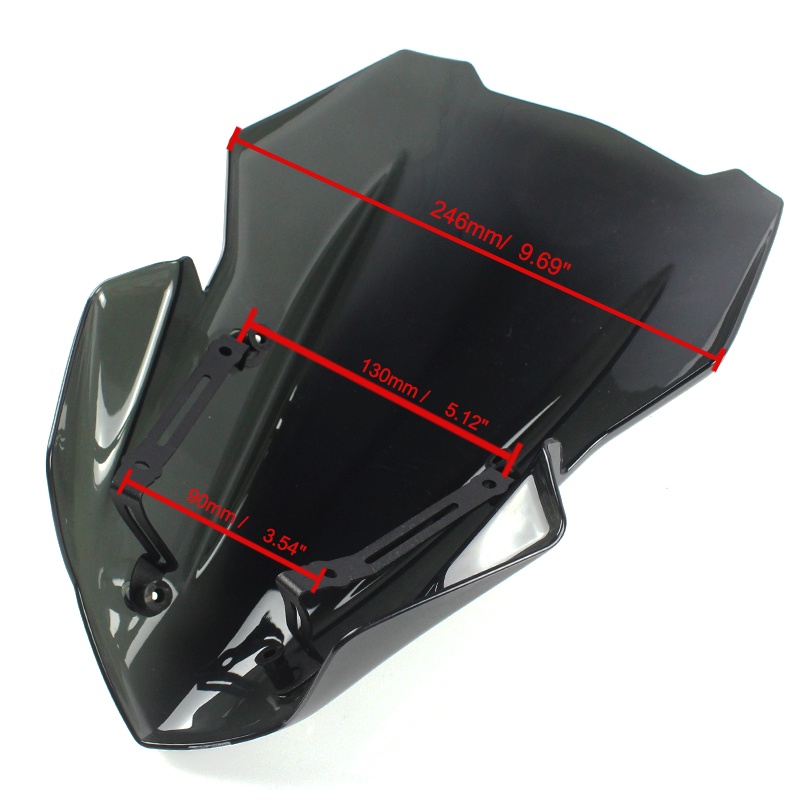 Kính Chắn Gió Kèm Giá Đỡ Dành Cho Xe Mô Tô KAWASAKI Z900 2017 2018 2019 Z 900 Màu Đen