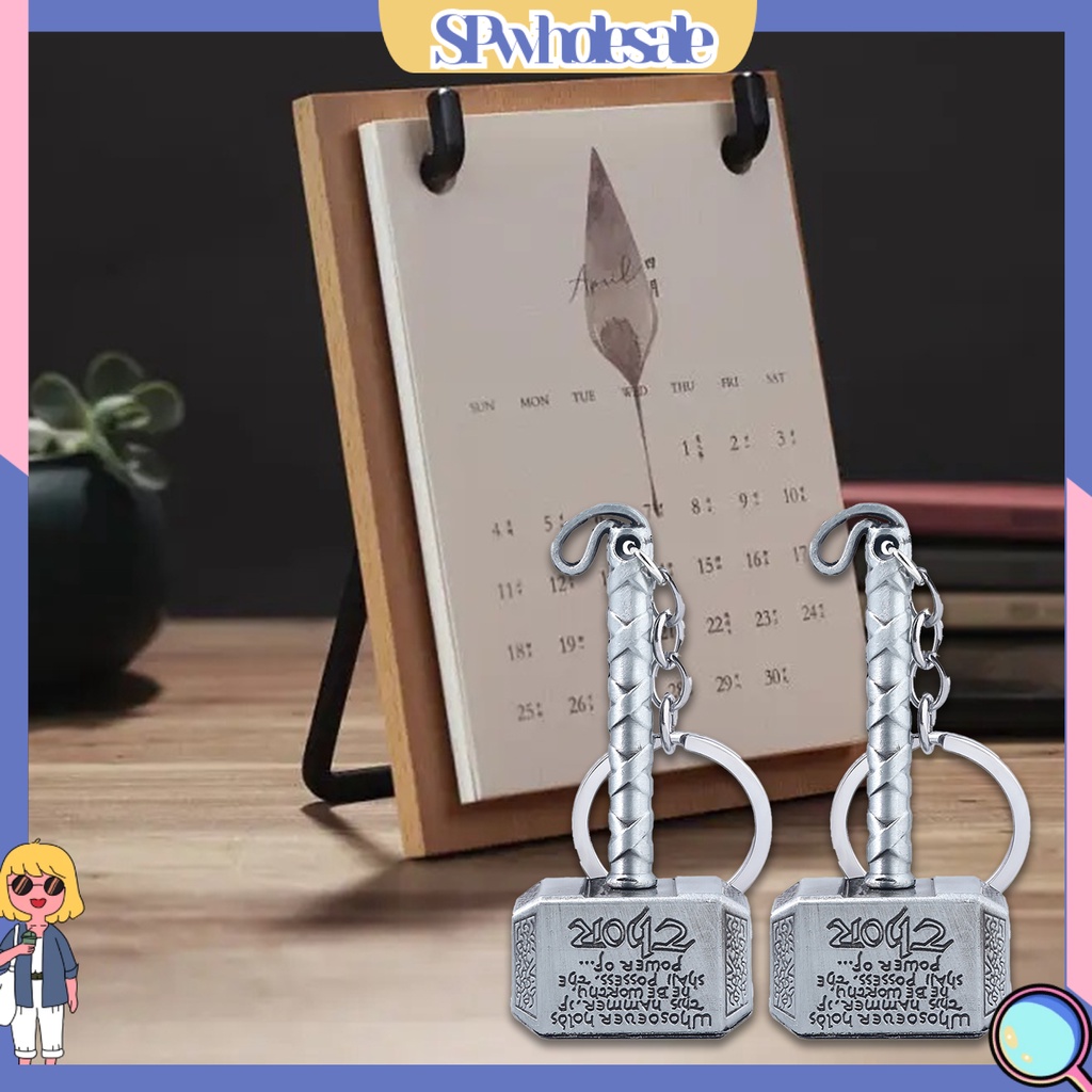 <SPwholesale> Móc Chìa Khóa Hình Búa Hoạt Hình Thật Đa Năng Không Phai Màu Trang Trí Di Động Cho Nam Và Nữ