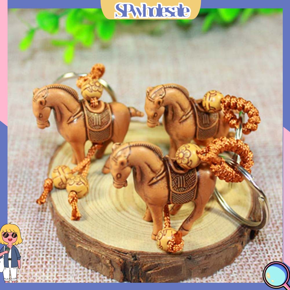 <SPwholesale> Bộ 2 Móc Khóa Hình Voi / Ngựa / Trái Tim / Rùa Xinh Xắn Giá Đỡ