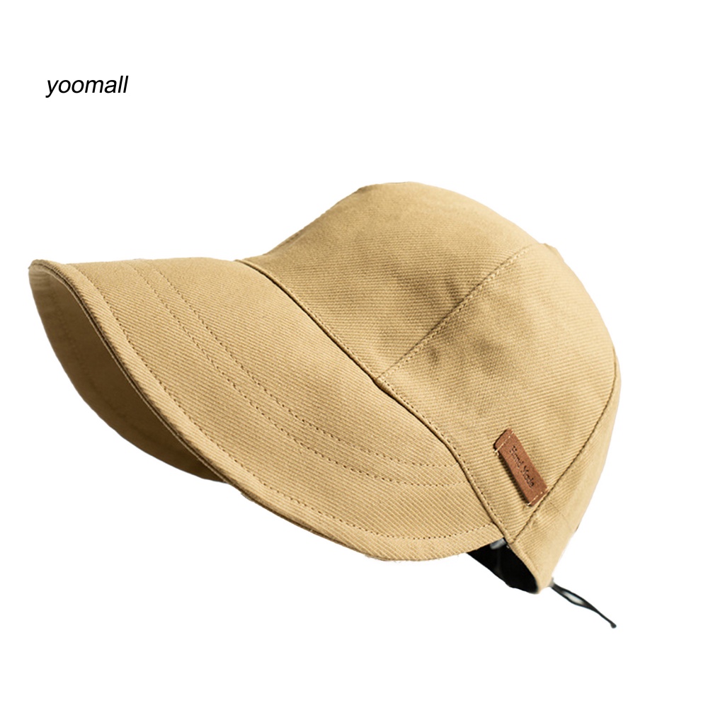 / Yo / Mũ Tai Bèo Rộng Vành Che Nắng Màu Trơn Có Thể Gấp Gọn Dùng Ngoài Trời