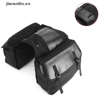 Jiarenitn Túi Vải Canvas Màu Đen Chống Thấm Nước Đựng Hành Lý Gắn Yên Xe Máy Du Lịch vn