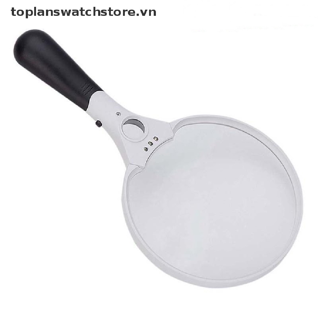 Kính Lúp Cầm Tay Phóng To 25X 3 Bóng LED Siêu Nhẹ Tiện Dụng