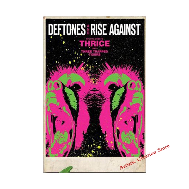 Tranh Treo Tường Bằng Giấy kraft In Hình Ca Sĩ deftones Phong Cách vintage Hiện Đại Trang Trí Phòng Ngủ Gia Đình