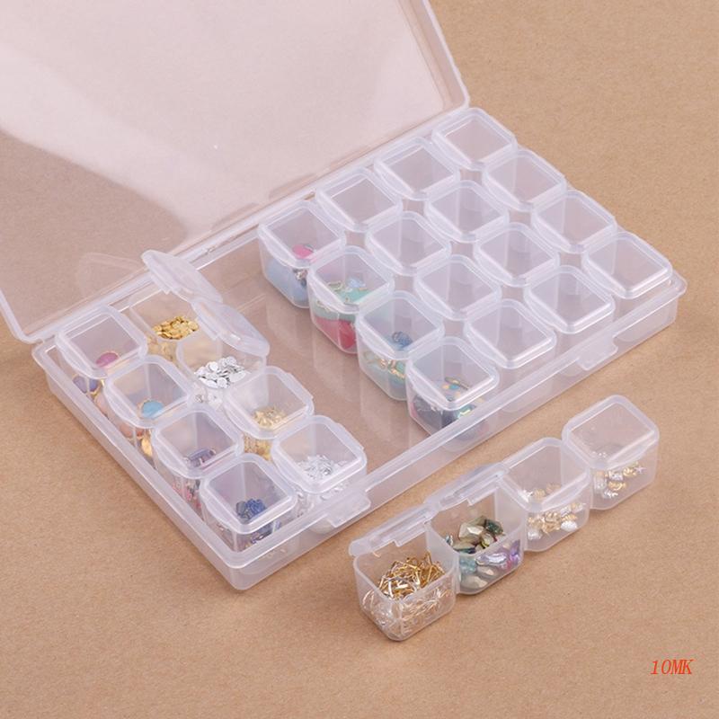 Hộp Đựng Hạt / Trang Sức / Trang Trí Móng Nghệ Thuật 28 Ngăn