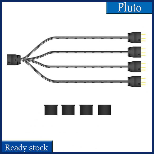 Mới Dây Cáp Nối Dài Bo Mạch Chủ Argb 5v 3 Chấu 1 Sang 4 33.5cm Có Bảo Vệ Bàn