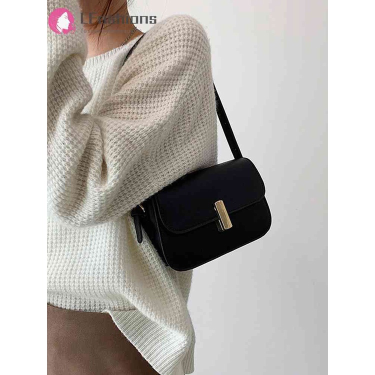 ❀ Áo Thun In Chữ Lovefashionss Thời Trang ❀ Túi Xách Da PU Kẹp Nách Màu Trơn Phong Cách Retro Cho Nữ