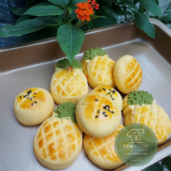 Bánh dứa nguyên cám Mamfa cao cấp nhà làm từ đường ăn kiêng cực ít ngọt healthy không béo