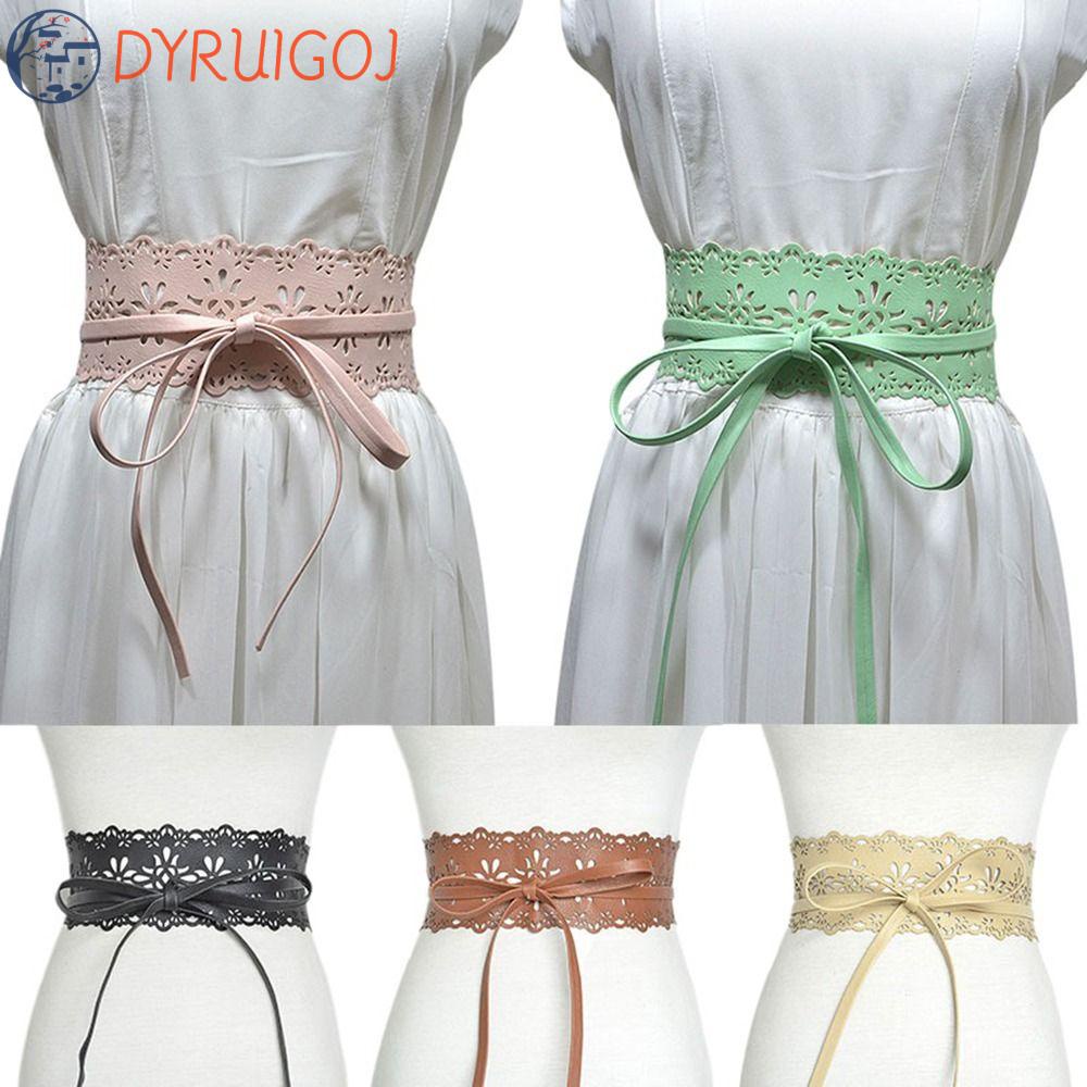 Thắt Lưng Da PU In Hoa Phối Tua Rua Kiểu Retro Nhật Bản Cá Tính Cho Nữ