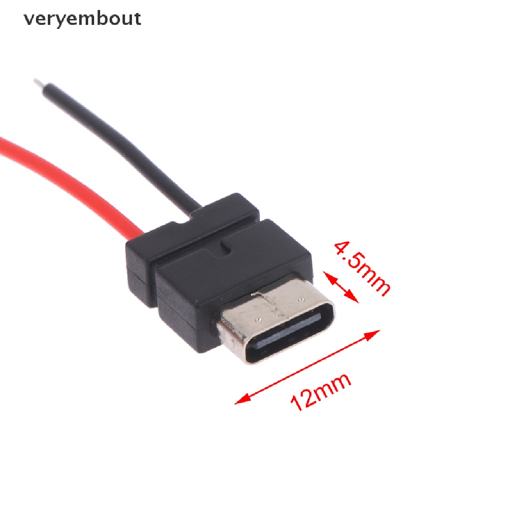Set 2 Dây Cáp Kết Nối USB Type-c 2 Đầu Cái 4.5mm n
