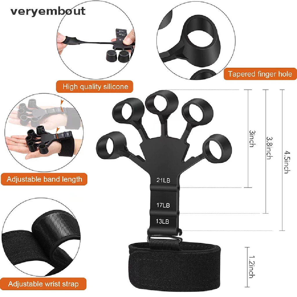 Dụng Cụ Luyện Tập Ngón Tay 6 Mức Độ Bằng Silicone Chuyên Dụng