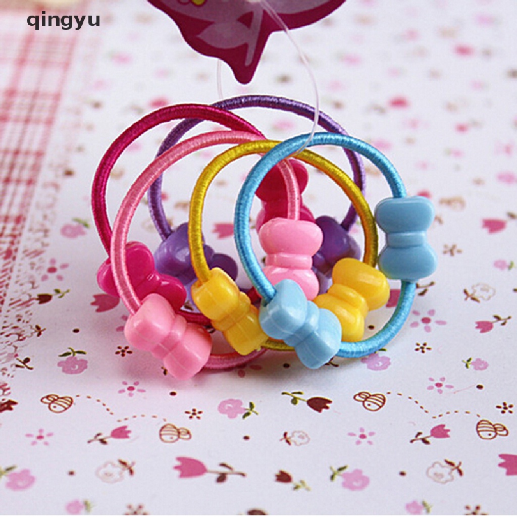 Bộ 50 Dây Buộc Tóc Cao Su Co Giãn Xinh Xắn Cho Bé Gái