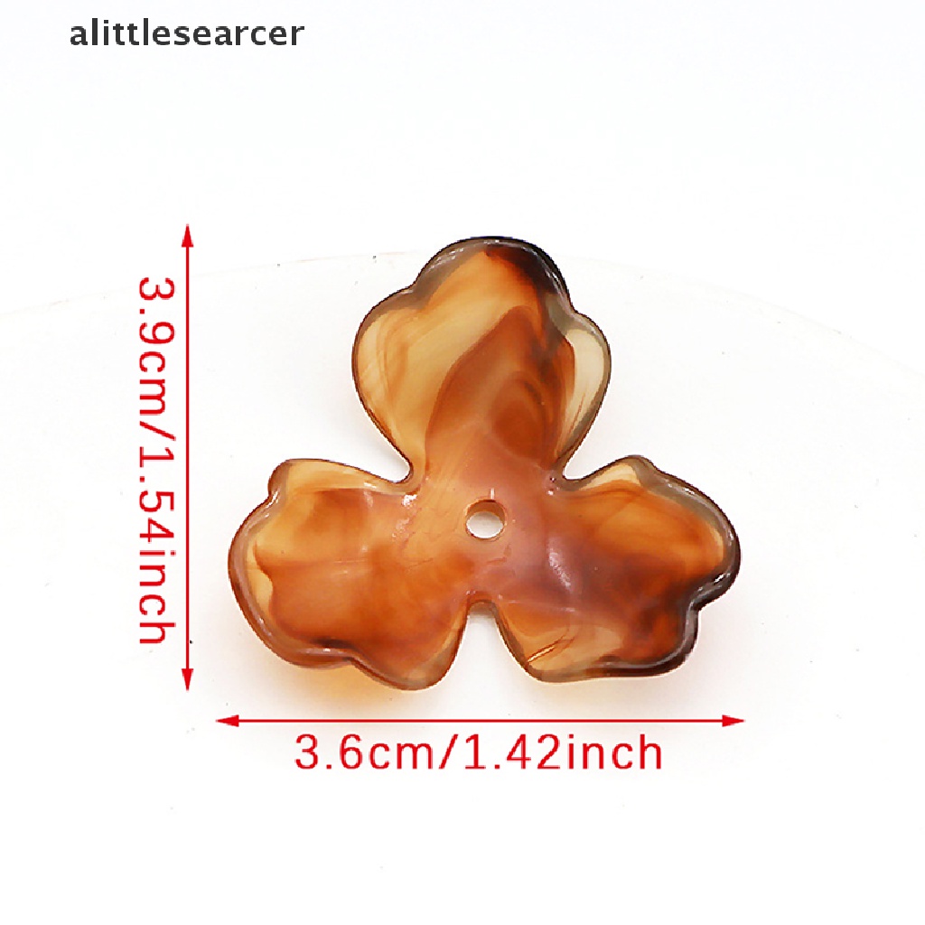 Bộ 10 Bông Hoa Bằng Acrylic Kích Thước 39x36mm Dùng Trang Trí Quần Áo