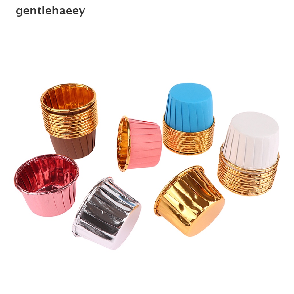 Set 10 Cốc Lá Nhôm Làm Bánh Cupcake Muffin