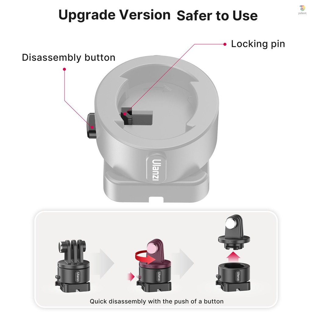 DJI Khóa Cài Nam Châm Tháo Lắp Nhanh Ulanzi-Quick II Cho Máy Ảnh Ulanzi Go-Quick II S30 / 10 / 100