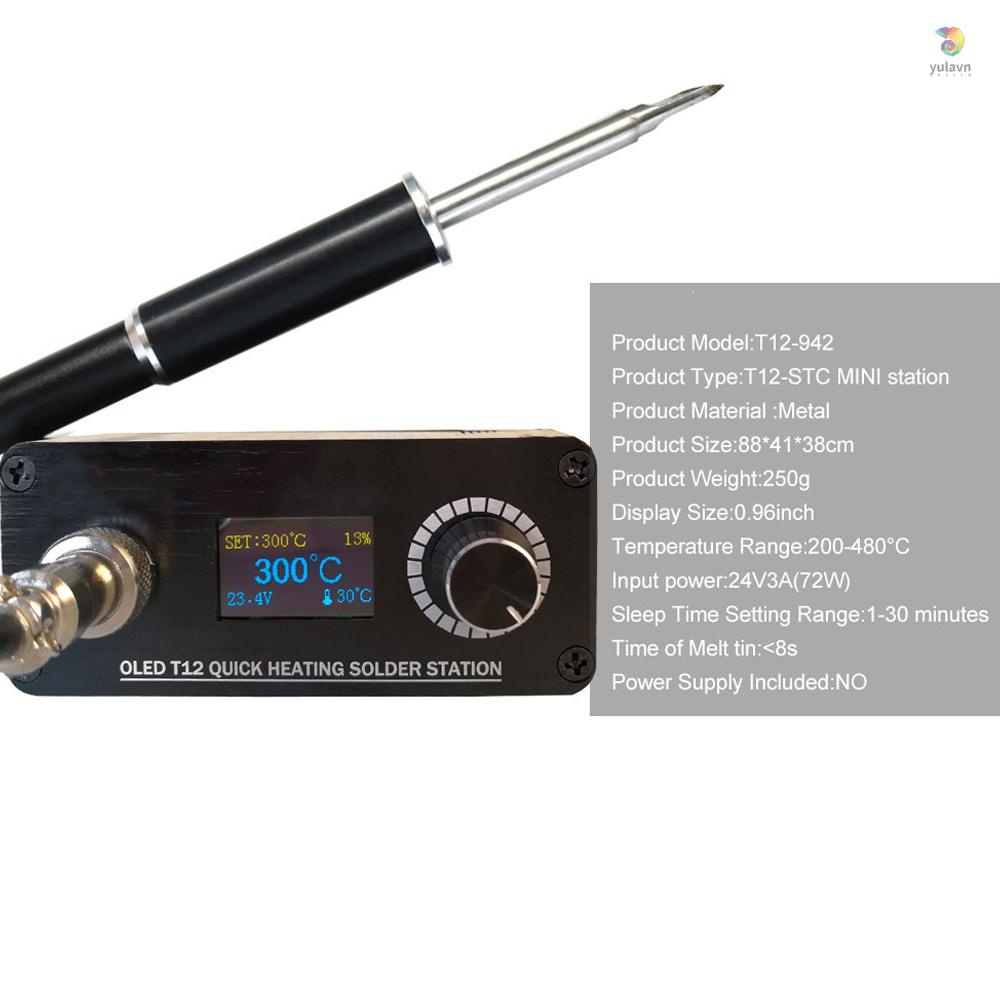 Bộ Mỏ Hàn Điện Mini T12-942 Có Tay Cầm Tiện Dụng