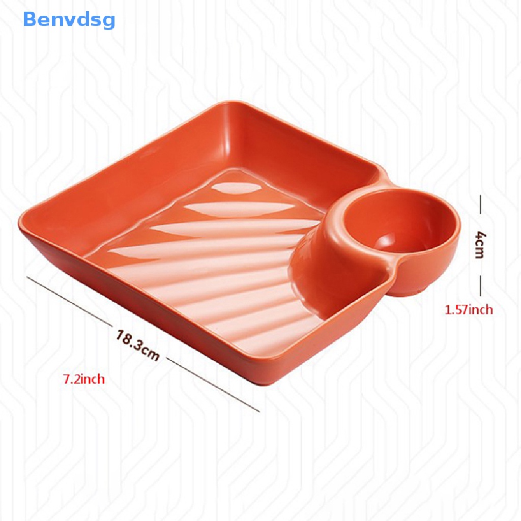 Benvdsg &gt; Đĩa Vuông Đựng Bánh Bao / Nước Sốt / Món Ăn Vặt Tiết Kiệm Không Gian