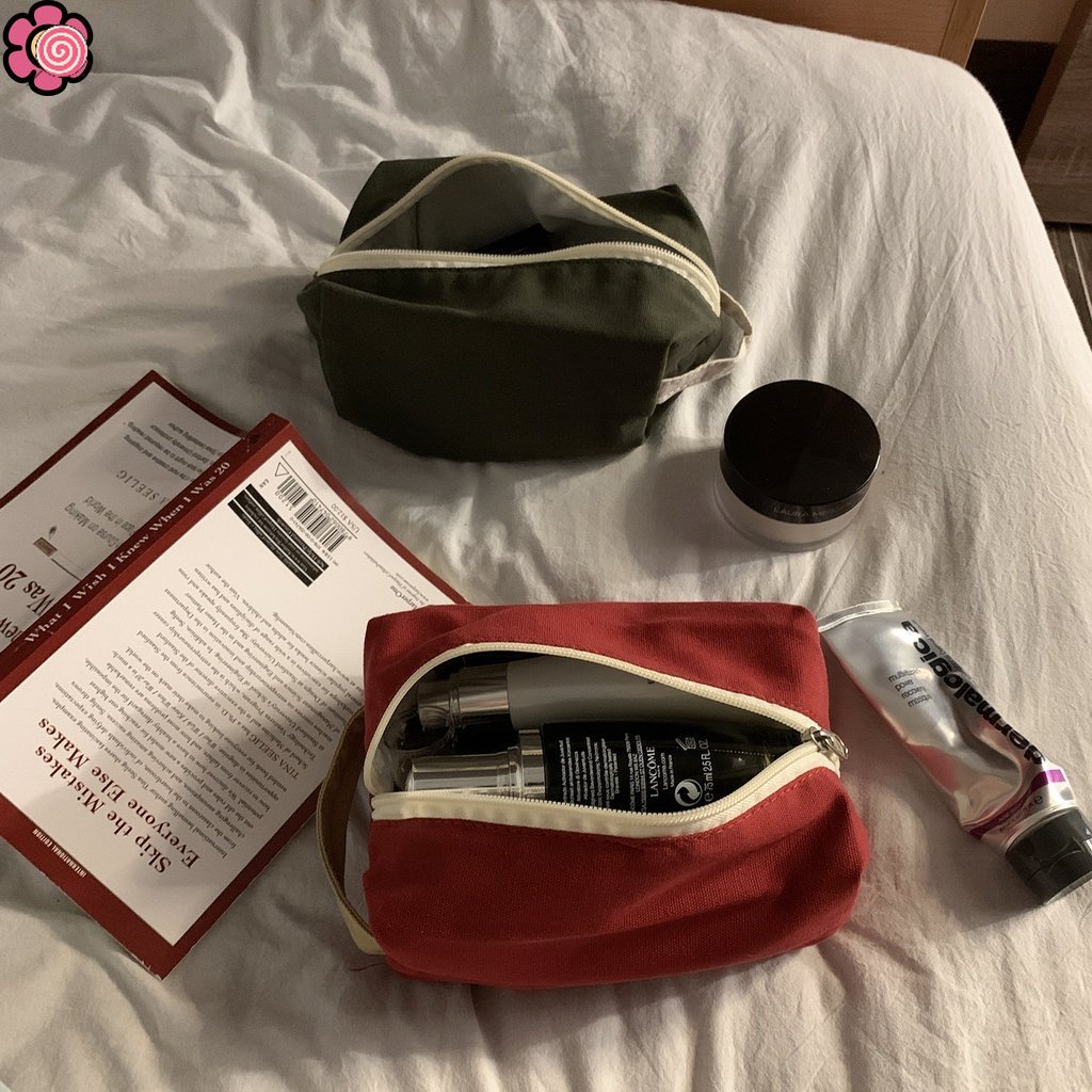 Túi Đựng Bút / Mỹ Phẩm Đa Năng Sức Chứa Lớn Màu Sắc Tương Phản HSU