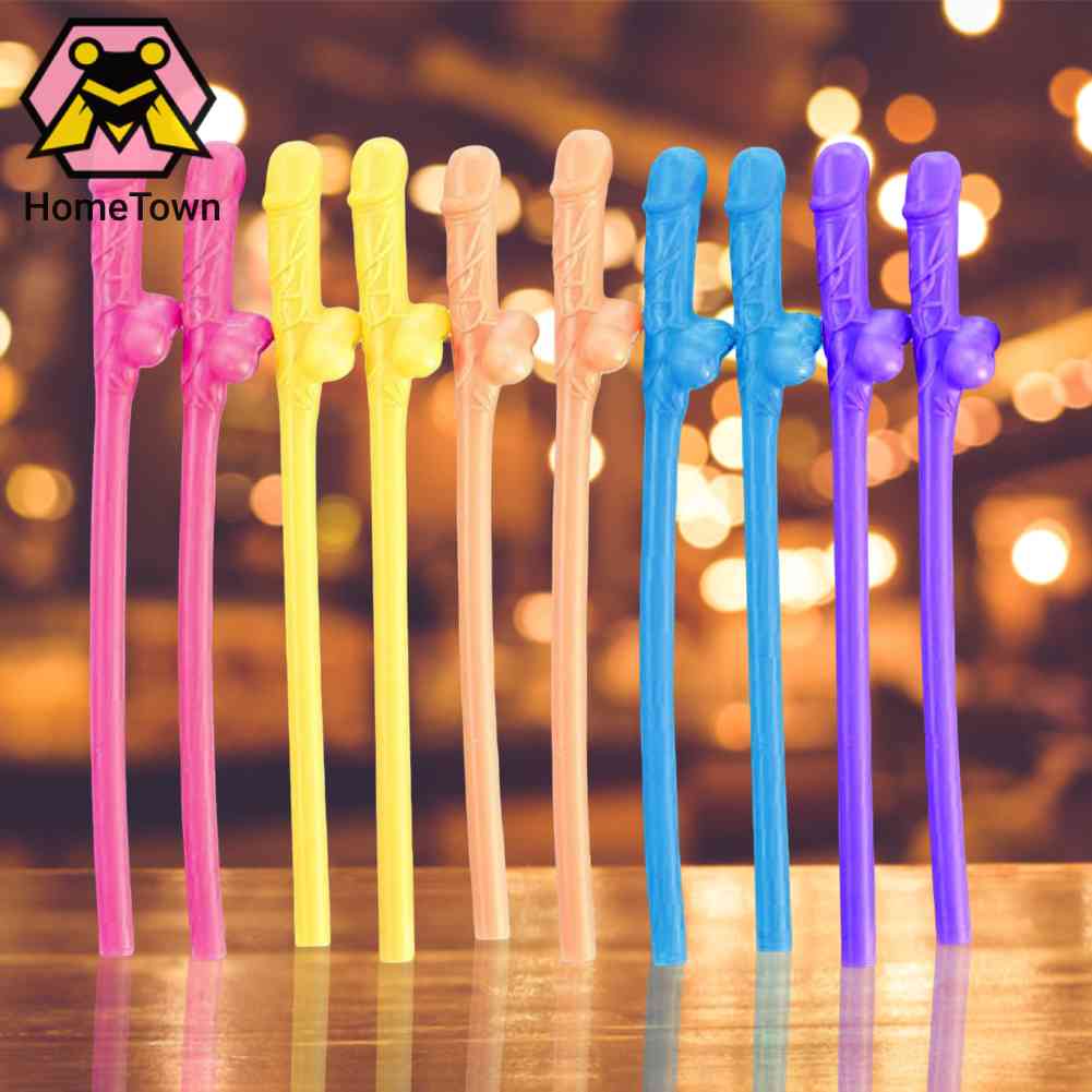 10 Ống Hút Dùng Một Lần Hình Trái Cây Vui Nhộn Sáng Tạo