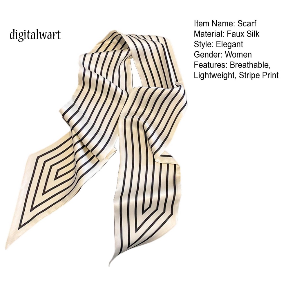 Kỹ Thuật Số| Băng Đô Vải Satin Kẻ Sọc Màu Sắc Tương Phản Thời Trang Cho Nữ