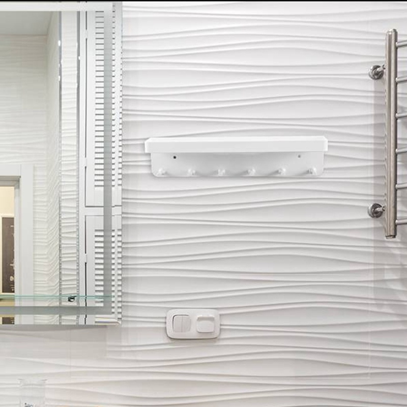 Giá Đỡ Chìa Khóa Treo Tường Bằng Kim Loại Màu Trắng Trang Trí Nhà Cửa