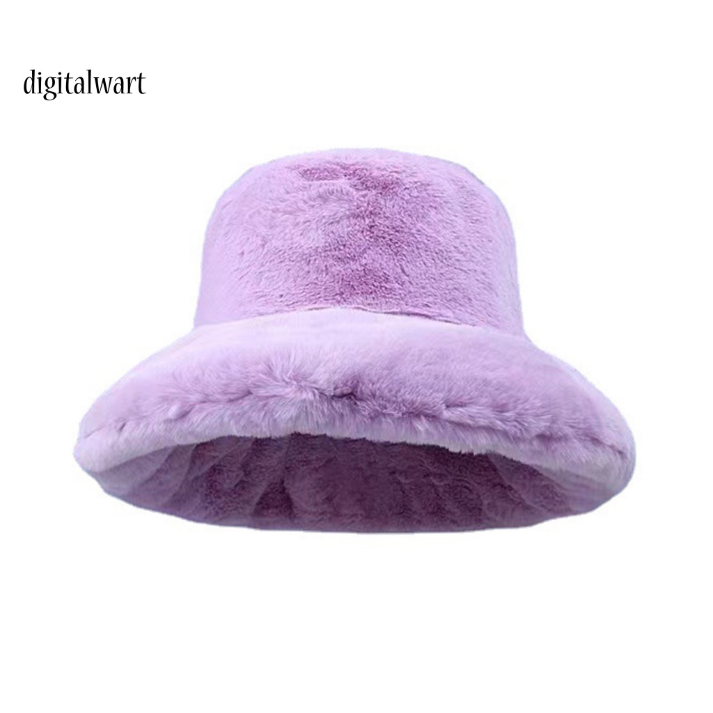 Kỹ Thuật Số| Mũ Ngư Dân Dày Dặn Màu Trơn Phủ Lông Mềm Mại Nhẹ Nhàng Giữ Ấm Mùa Đông Cho Nữ