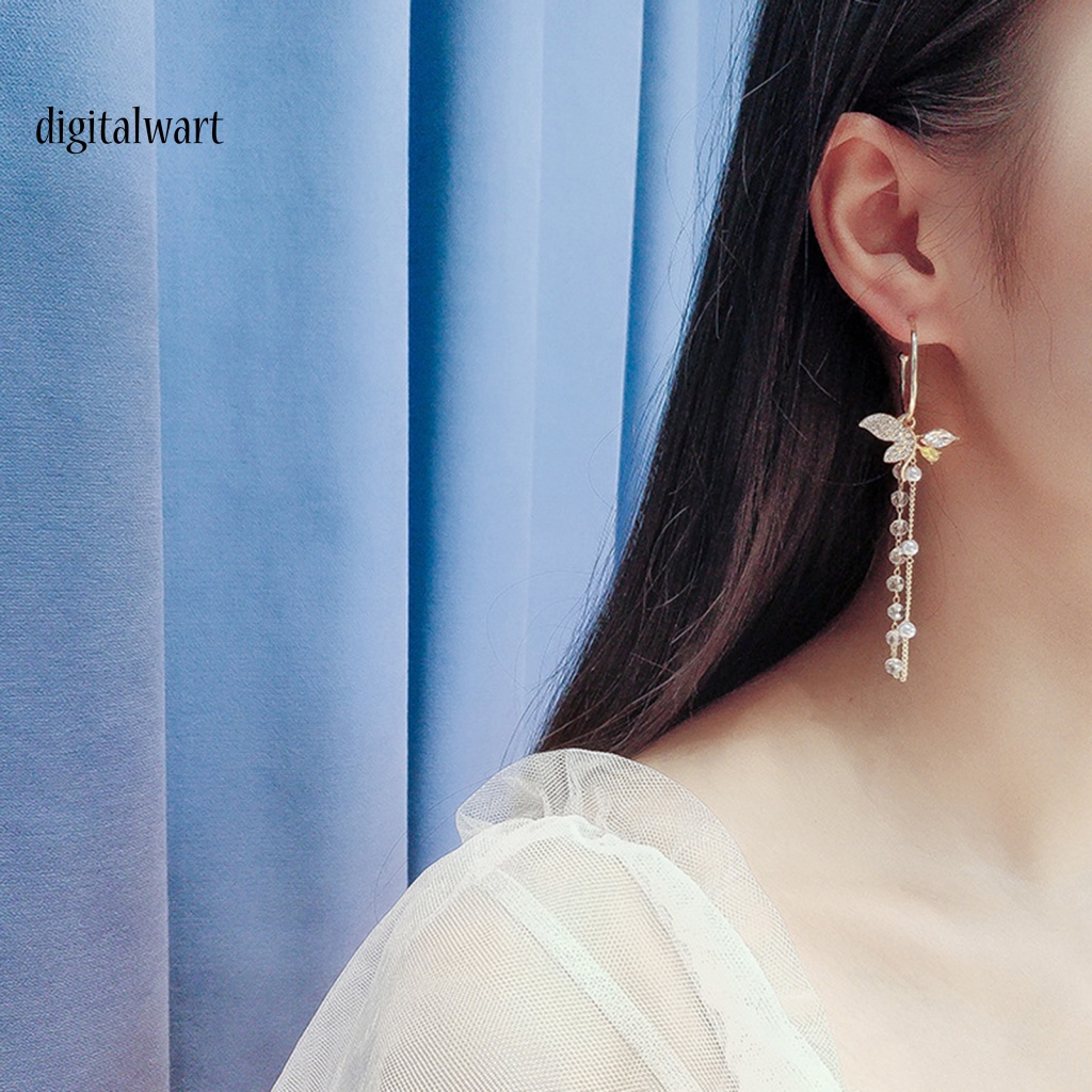 Kỹ Thuật Số| 1 Đôi Bông Tai Hình Bướm Đính Đá Lấp Lánh Dành Cho Nữ