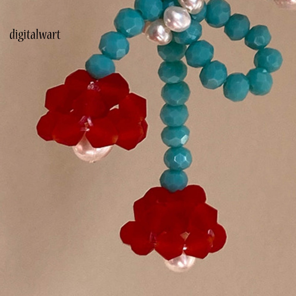 Kỹ Thuật Số| Bông Tai Chuỗi Hạt Ngọc Trai Phối Hoa Thanh Lịch Cho Nữ