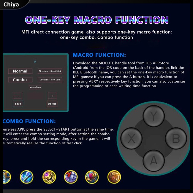 Tay Cầm Điều Khiển Chơi Game Trái / Phải Có Thể Sạc Lại Cho Điện Thoại Android / IOS