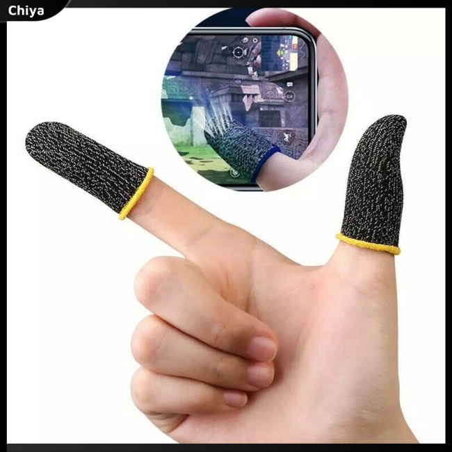 1 Cặp Ống Bọc Ngón Tay Chơi Game Pubg 18-pin Bằng Sợi Đồng Siêu Mỏng Thoáng Khí
