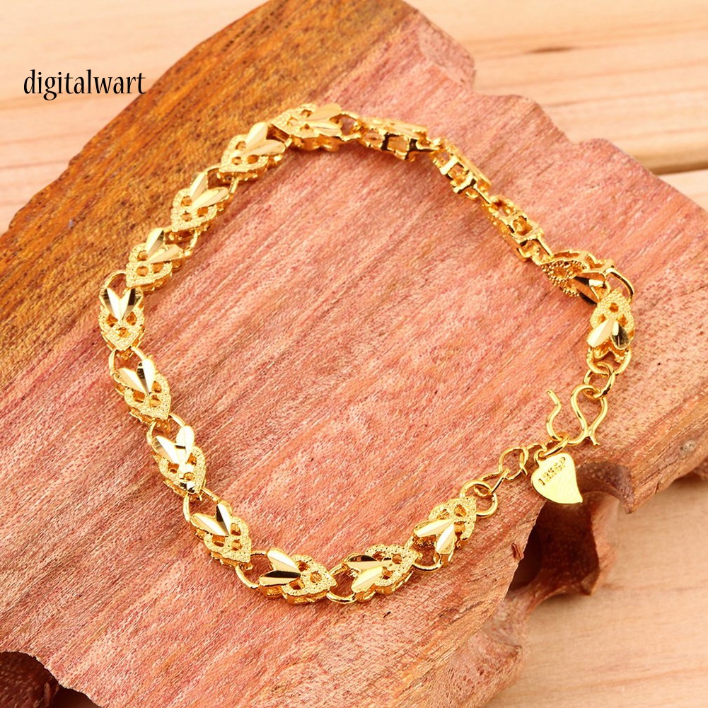 Kỹ Thuật Số| Vòng Tay HợP Kim ĐíNh Đá HìNh Tim Xinh XắN