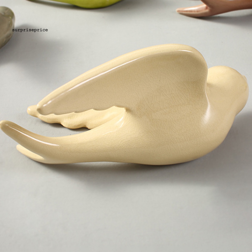 Phụ Kiện Treo Tường Trang Trí Hình Chú Chim 3D Bằng Gốm