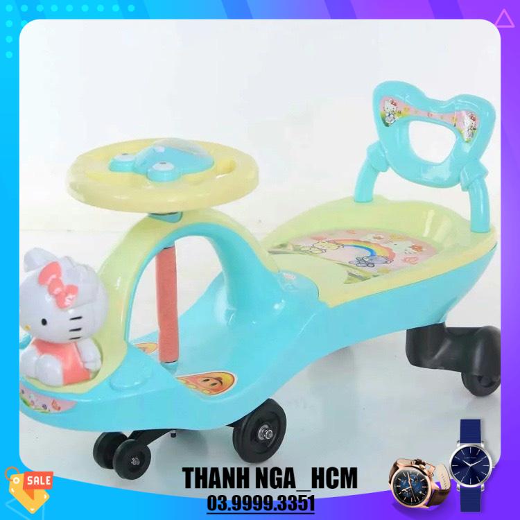 Xe Lắc Tay , chòi chân Cho Bé Có Nhạc ,có đèn, tựa lưng và cốp.  Nhựa Cao Cấp