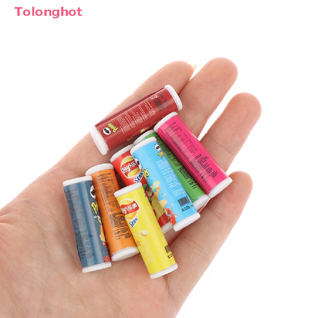 Set 4 Mô Hình Chai Khoai Tây Chiên Tỉ Lệ 1: 12 Trang Trí Nhà Búp Bê