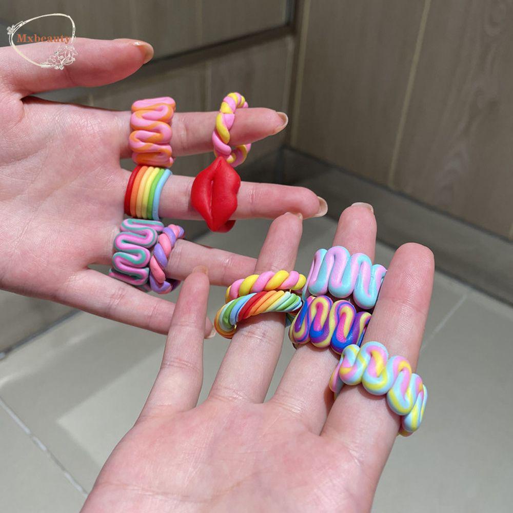 Nhẫn chất liệu đất sét phong cách Bohemian cổ điển sành điệu cho nữ