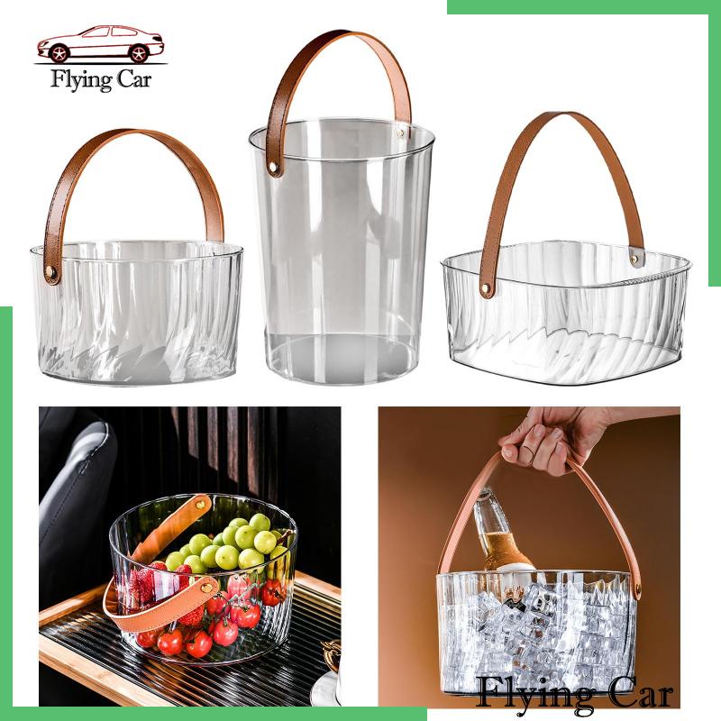 Xô Đựng Đá Dày Dặn Màu Trong Suốt Dễ Mang Theo Lzdjfmy2