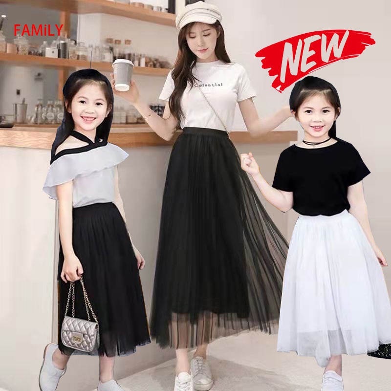Chân Váy Xòe tutu Lưng Thun Co Dãn Cho Bé Gái 100-170 Tuổi