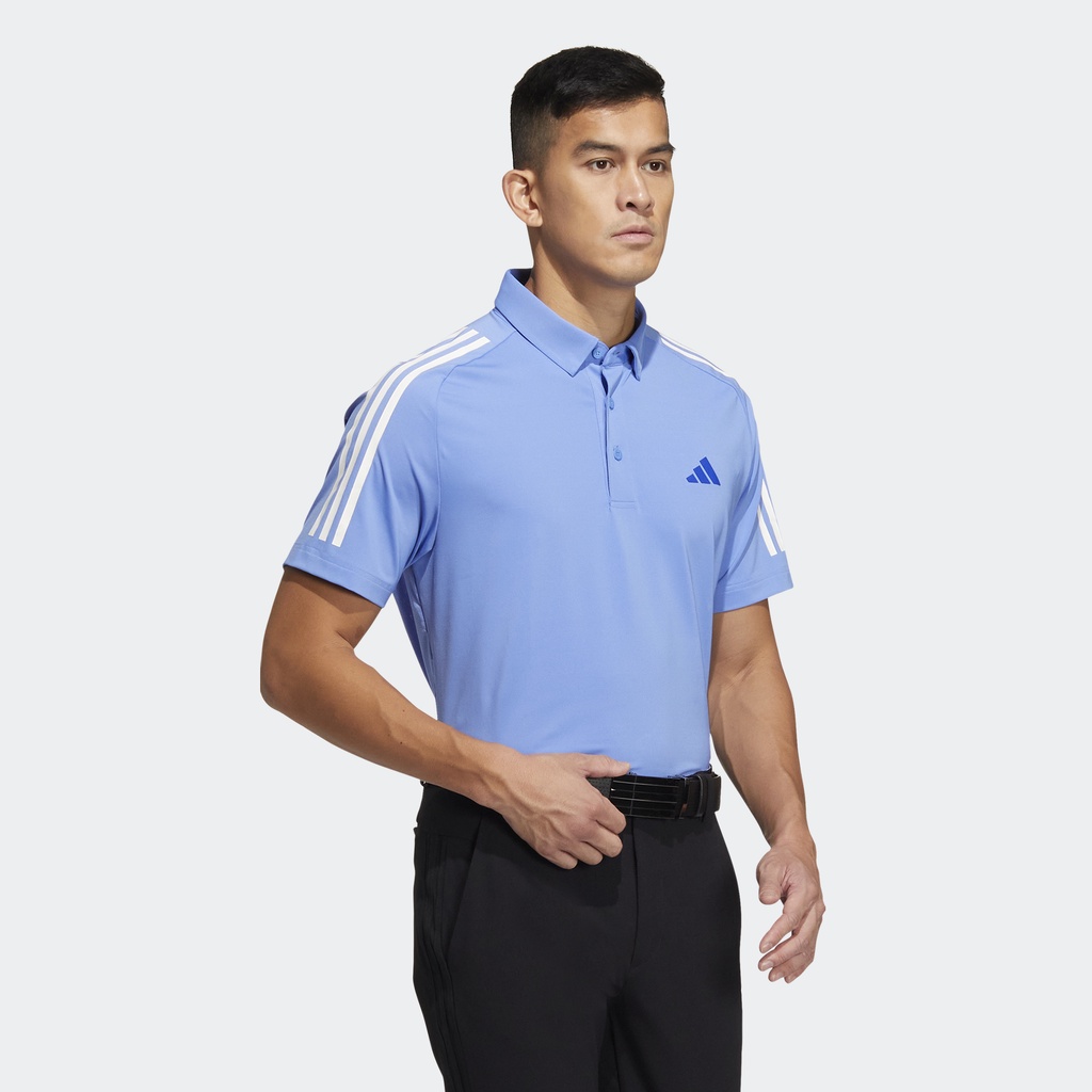 Adidas Đánh gôn Áo Polo 3 Sọc AEROREADY Nam Màu xanh da trời HT6864