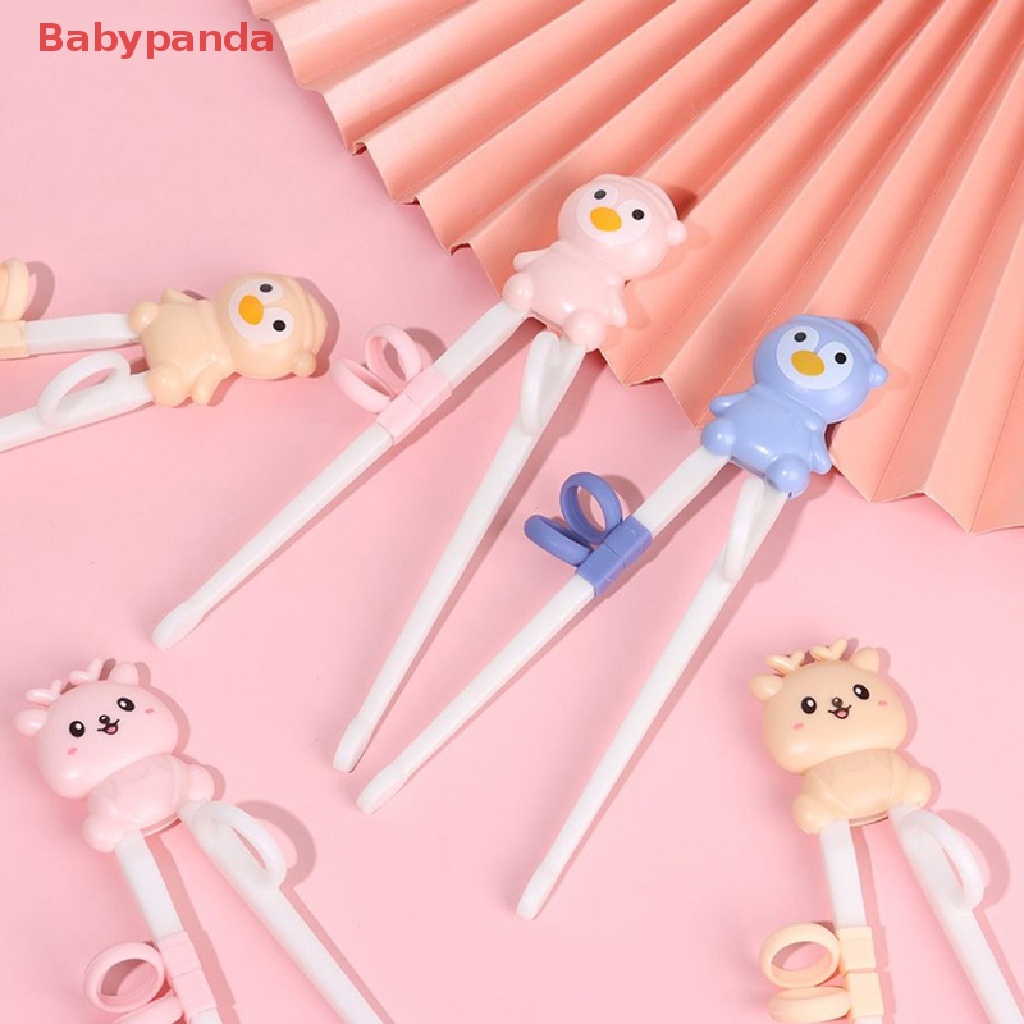 1 Cặp Đũa Tập Ăn Họa Tiết Hoạt Hình Dễ Thương Dành Cho Bé