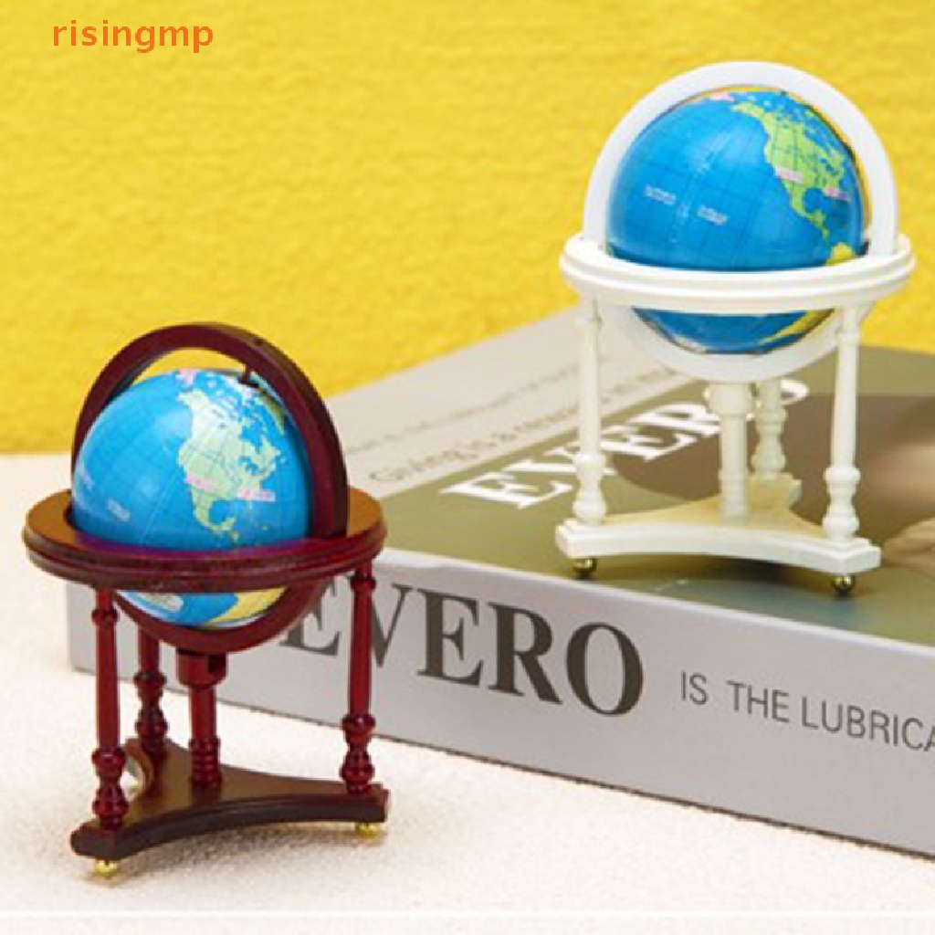 [risingmp] 1 Mô Hình Địa Cầu Đứng Mini Trang Trí Nhà Búp Bê Có Thể Xoay Được