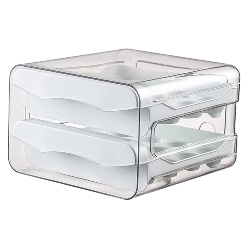 Giá Đỡ Trứng 2 Tầng Bằng Nhựa Tiện Dụng Cho Tủ Lạnh