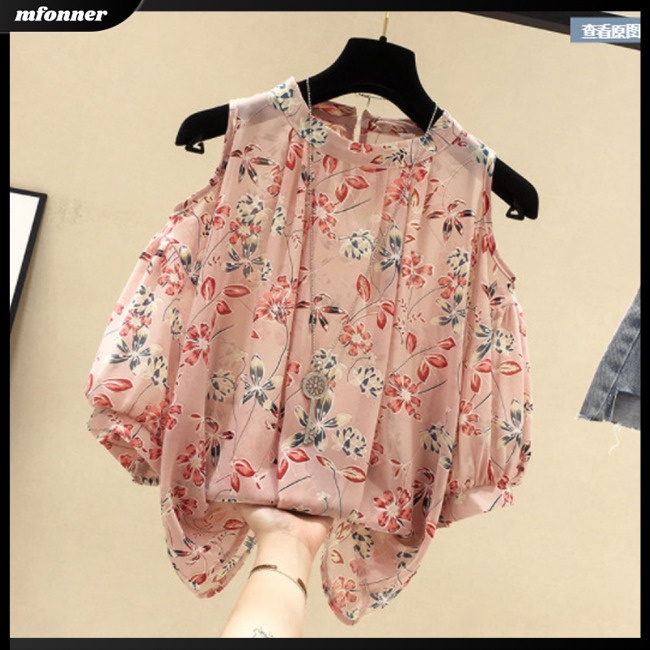 Áo Voan Hoa Trễ Vai Mềm Mại Thân Thiện Với Da Thoáng Khí Dành Cho Nữ