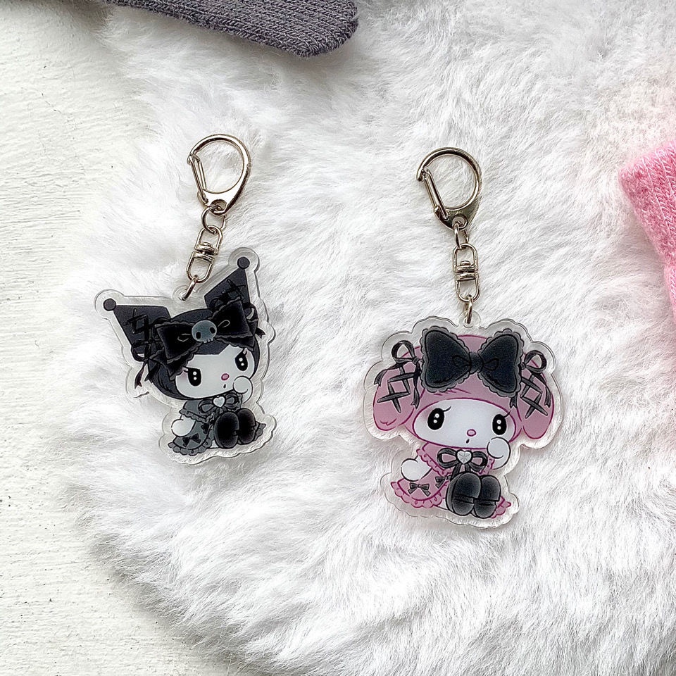 Móc Khóa Mèo Kitty Cơ Bắp Diablo Sanrio Lolita Mặt Dây Chuyền Túi Đi Học Cho Cặp Đôi Bạn Gái Kuromi Dễ Thương-Rosser2