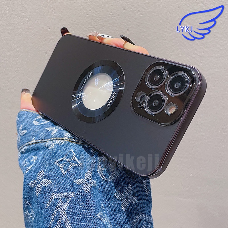 Ốp Điện Thoại Nhám Từ Tính Bảo Vệ Ống Kính Máy Ảnh Cho iPhone 11 12 13 pro 14 promax 12 pro max 14 Sự Bảo Vệ