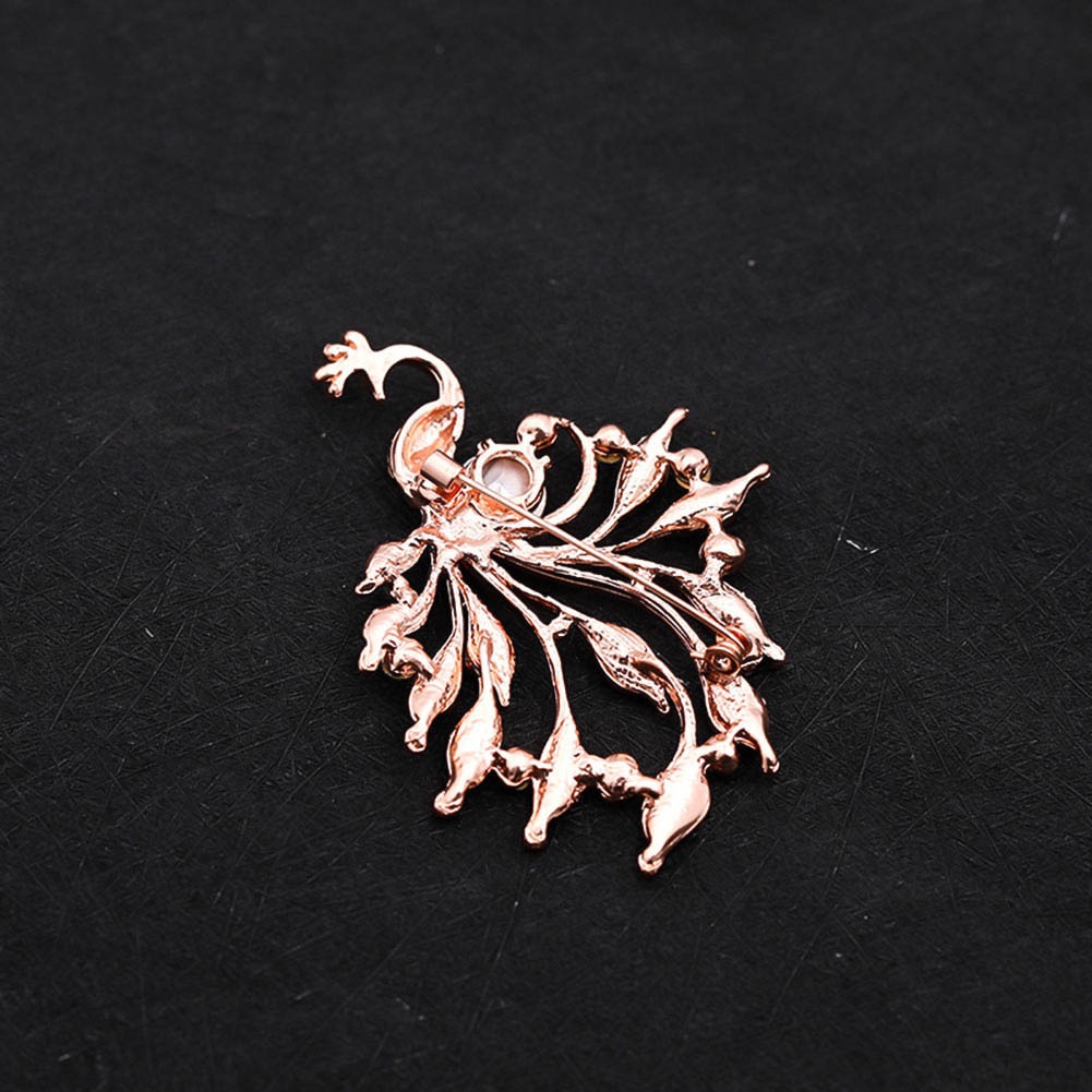 Ghim Cài Áo Hình Chim Công Đính Đá Pha Lê Thời Trang Cho Nữ