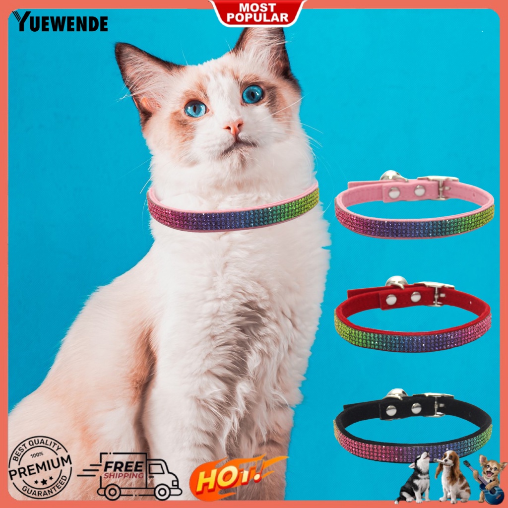 Ye.b Vòng Cổ Đính Đá 3 Kích Cỡ Thời Trang Bốn Mùa Cho Mèo
