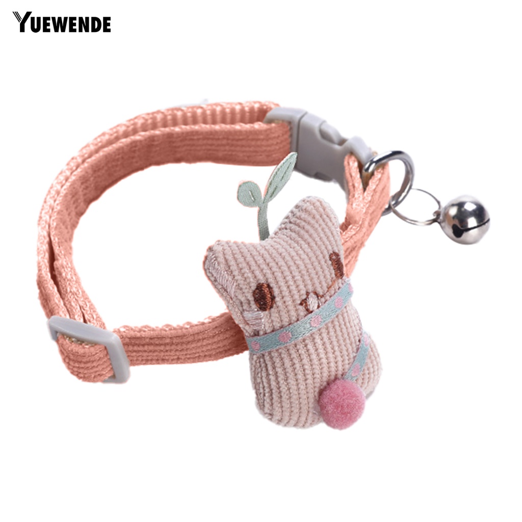 Ye.b Vòng Cổ Polyester Màu Sắc Tươi Sáng Họa Tiết Hoạt Hình Có Chuông Dành Cho Thú Cưng