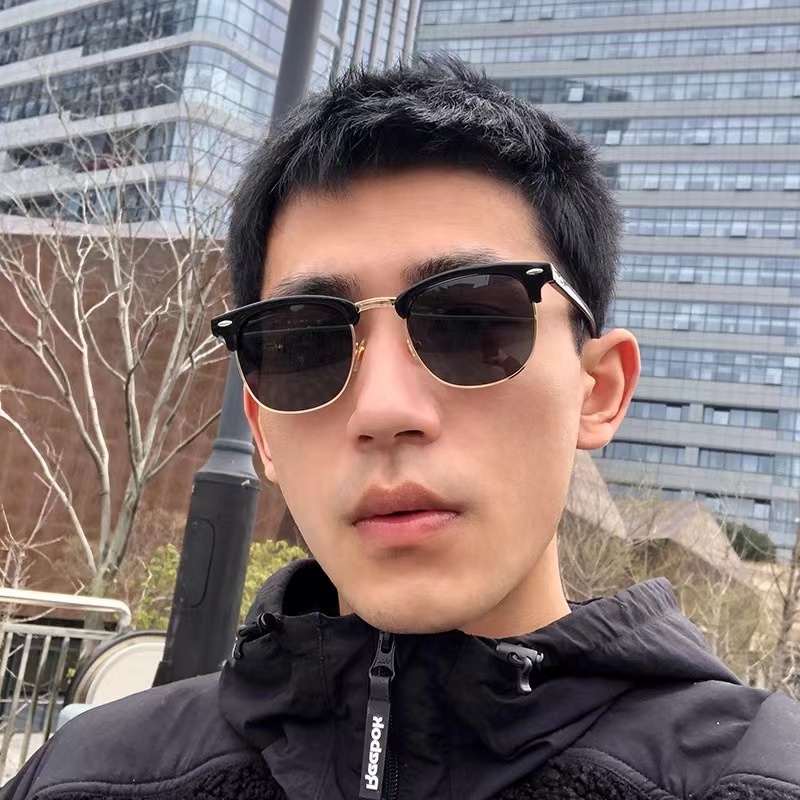 (KIQI-FASHION) COD Kính Chống Tia UV Gọng Kim Loại Phong Cách Cổ Điển Thời Trang Cho Nam Và Nữ