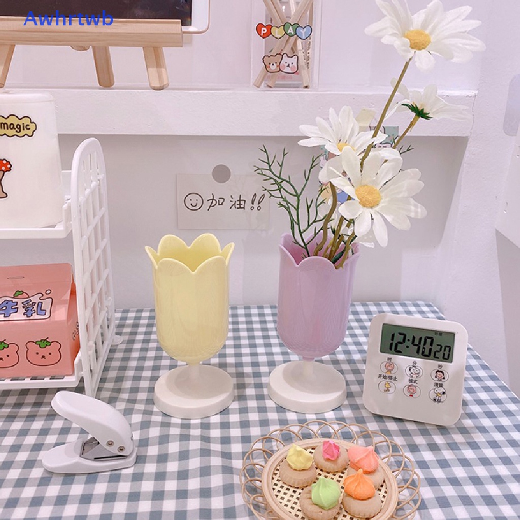 Hộp Đựng Cọ Trang Điểm Hình Cánh Hoa Màu Macaron Phong Cách Retro Mới